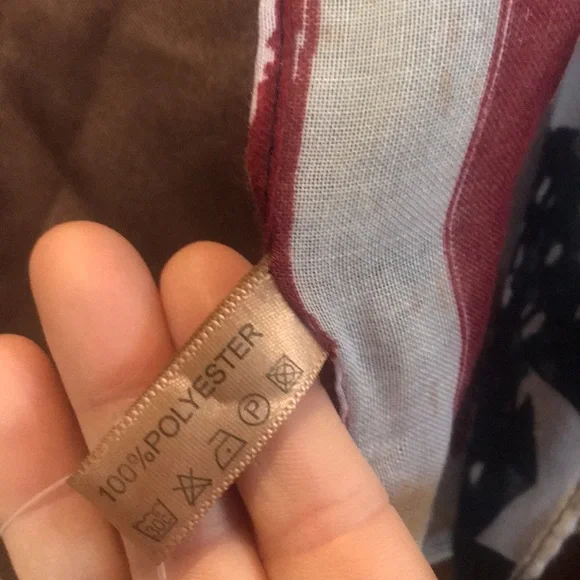 NWT USA Flag patriotic lightweight open kimono tassels OS boho summer cover up - Picture 9 of 15